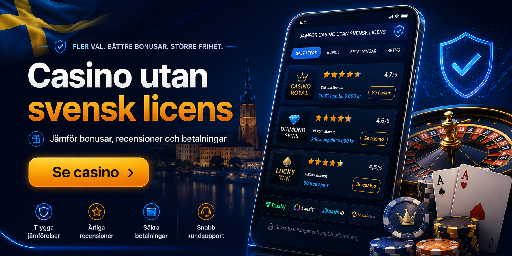 casino utan svensk licens